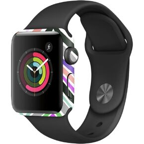 MightySkins Skin Compatible with Apple Watch Series 2 38mm - Colorful Chevron | Protective, Durable, and Unique Vinyl Decal wrap Cover | Easy to Apply, Remove, and Change Styles | Made in The USA