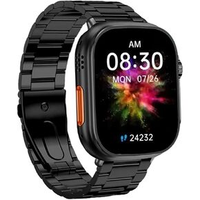 Bluetooth Calling SmartWatch with Health Monitoring, Activity Tracker, Multi-Sports Modes, Social Notifications, 2.2" Touch Display, and Long Battery Life | Waterproof Smart Watch for Men & Women