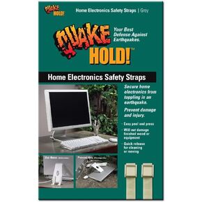 QuakeHold! 4172 Home Electronic Safety Strap, Grey