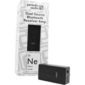 Periodic Audio Neon Bluetooth 5.2 Amplified Receiver for Wired Headphones, Professional Condenser Microphone for phonecalls, AAC, AptX, Single Press Switch Between Two Sources