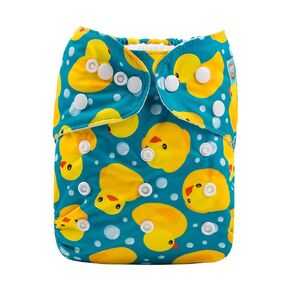 ALVABABY Baby Cloth Diapers One Size Adjustable Washable Reusable for Baby Girls and Boys 1 Pack with 2 Inserts