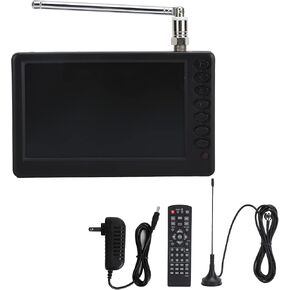 Digital Television, LED Mini TV 16:9 Widescreen (Black) 5inch Color TFT LED ATSC Standard for Kitchen Use for Car Camping
