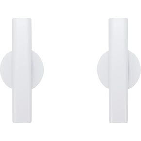 Wall Mounted Vase 6.3" Flower Vase Flower Tube Hanging Decoration Minimalist Vase Floral Holder for Home Office Living Room Bedroom Bathroom-2pcs(Black)