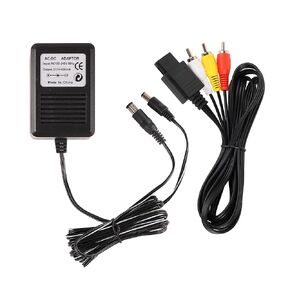 AC Power Supply and AV Cable for Super Nintendo, Power Adapter and Audio Video RCA Cable for Super Nintendo SNES Console to External TV Screen Monitor Bundle Set