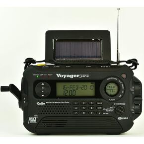 Kaito KA600L 5-Way Powered Emergency AM/FM/SW NOAA Weather Alert Radio with Solar,Dynamo Crank,Flashlight and Reading Lamp, Digital Radio with Solar Panel (Black)