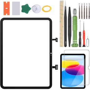محول رقمي لشاشة اللمس YHX-US لجهاز iPad 10th Gen 2022 A2696 A2757 A2777 10.9 بوصة لوحة استبدال شاشة الكمبيوتر اللوحي مجموعة إصلاح الزجاج الأمامي باللون الأسود مع أداة (بدون شاشة LCD) in Kuwait