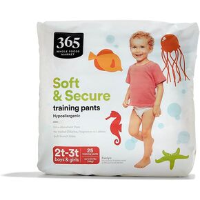 365 by Whole Foods Market, Unisex 2T-3T Training Pants, 25 Count
