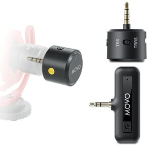 Movo WM-VXR10 Wireless Shotgun Mic Adapter for USB-C/iPhone 15 and up/Android Devices - Compatible VXR10, VXR10-PRO, and Rode VideoMicro