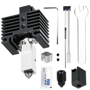 Upgraded Hotend Kit for Bambu Labs X1/X1C/ X1E 3D Printer, with Plated Copper Heater Block Titanium Heat Break, Extra Hardened Steel Nozzle, Hotend Silicone Sock, Thermistor (Not for P1S/P1P)