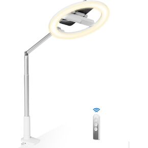 Viozon Extendable Phone Stand with 10'' LED Ring Light, Overhead Mount, Compatible with 3.5-6.7'' Phone,3 Lighting Modes & 5 Brightness, Suitable for YouTube,TikTok,Live Streaming,Online Meeting.