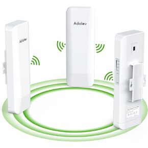 CPE368 Gigabit Wireless Bridge Kit | 5.8GHz Long Range WiFi Extender | 3PCS Outdoor CPE with 1000Mbps Ethernet Port, 14DBi Antenna | Plug and Play PTP/PTMP for Starlink/Networks Extend in Kuwait