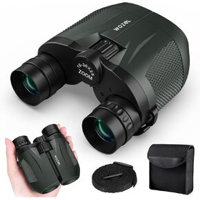 10-30x25 Compact Binoculars for Adults Kids - High Powered for Bird Watching Hunting Hiking Travel - Zoom Binoculars with Large & Bright Field of View