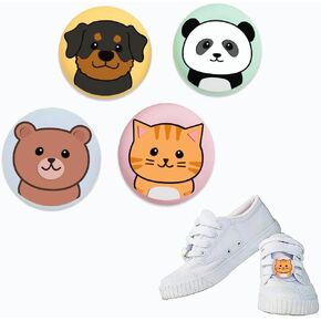 Compact Cartoon AirTag Holder for Kids Shoelace or Velcro Tape, Soft Hidden Tracker Cases, Princess Ocean Medallion Watch Adapter (4 Pack)