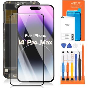 TFT for iPhone 14 Pro Max Screen Replacement for iPhone 14 Pro Max LCD Display A2894 A2651 A2893 A2895 LCD Digitizer Touch Screen Assembly Repair Part with Protective Film+Tools