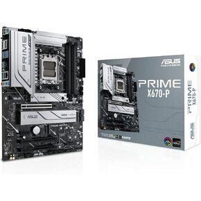 ASUS Prime X670-P Gaming Motherboard Socket AMD AM5 (Ryzen 7000, ATX, PCIe 5.0, 3X M.2, DDR5 Memory, USB 3.2 Gen 2x2 Type-C, Aura Sync RGB Lighting)