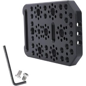 NICEYRIG Multi-Purpose Camera Cheese Plate with ARRI & 1/4’’ Locating Pin Hole, Compatible with Sony FX3/FX30, BMPCC 6K Pro 109mmx69mm Universal Cinema Camera Top Plate - 590