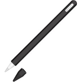 T Tersely Silicone Case for Apple Pencil Pro 2024 / Apple Pencil 2nd,Soft Sleeve Holder Grip + Protective Nib Cover,Anti-Slip Pencil Holder Sleeve - Pink