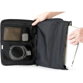 Mission Darkness Mojave Faraday Tablet Bag // Multi-Functional Travel Case with Accessory Pockets and Built-in Faraday Sleeve // Signal-Blocking, Anti-Tracking, Anti-Hacking, Anti-Spying Faraday Cage