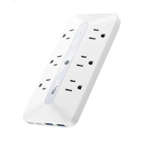 Anker Wall Charger, 300J Surge Protector, 10-in-1 Outlet Extender, 6 AC, 2 USB A, 2 USB C Ports, Wide-Spaced Outlets and 20W Fast Charging, Desk Charging Station, Home Office, Dorm, Room Essential