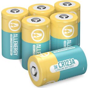 CR123A 3V Lithium Battery CR17345 3 Volt 123A Batteries 6 Pack High Capacity, 10 Years Shelf Life