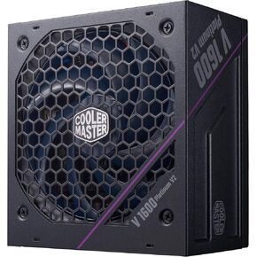 Cooler Master V Platinum 1600 V2 ATrX 3.1 Full Modular Powe Supply, 1600W 80+ Platinum, Dual 90° 12VHPWR|600W PCIe 5.1, GPU Support RTX 4090, Purple Anodic-Coated Heat Sink, Mobius Fan, 12-Year