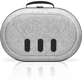 Hard Carrying Case Compatible with Meta Quest 3 and Accessories, Custom Storage Space for VR Gear/Elite Head Strap/Controllers/Adapter/AA Batteries, with Lens Cover for Travel and Protection