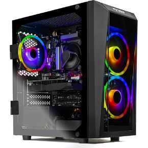 Skytech Archangel Gaming PC Desktop, Ryzen 7 7700X 4.5 GHz (5.4GHz Turbo Boost), NVIDIA RTX 4070 Super 12GB GDDR6X, 1TB SSD, 32GB DDR5 RAM 5600 RGB, 650W Gold PSU, 240mm ARGB AIO, Wi-Fi, Win 11 Home