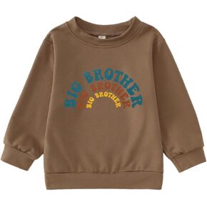 CM C&M WODRO Big Brother Sweatshirt Toddler Boy Promoted to Big Brother Announcement Shirt Long Sleeve Kid Crewneck Pullover