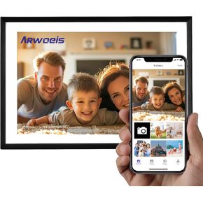10.1 Inch WiFi Digital Picture Frame, 1280x800 HD IPS Touch Screen Digital Photo Frame with 16GB Storage, Auto Rotation, Share Photos Or Videos for via APP