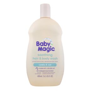 Baby Magic Soothing Hair & Body Wash, Vanilla & Oat, Hypoallergenic, 16.5 fl oz.