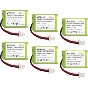 6 Pack Replacement Battery for Plantronics CS540 C054 CS540A Wireless Headset Battery, Fits 86180-01 84479-01 Battery 160mAh