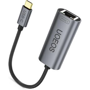 محول USB C إلى إيثرنت 2.5 جيجابت في الثانية، محول شبكة USB C إلى RJ45 (متوافق مع Thunderbolt 4/3)، ألومنيوم USB-C إلى 2.5 جيجابت LAN Ethernet متوافق مع iPhone 15 Pro/max، XPS، سطح رمادي