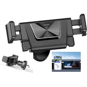 Cell phone car Mount Phone Holder Car,Mount Automobile Air Vent Hands Free Cell Phone Holder for Car Fit for All Car Mount for iPhone Samsung & Smartphone,Holder 360° Rotation,Metal hook Black
