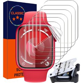 ZPIAR 6 Pack TPU Screen Protector for Apple Watch 44mm SE Series 6/5/4, [Upgrade Flexible Film] Anti-Scratch [Bubble Free] Waterproof Soft HD TPU Clear Film for iWatch (44mm)