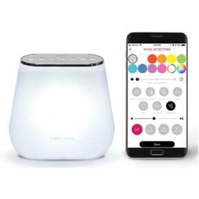 Project Nursery Bluetooth Smart Sound Soother with Multi-Color Nightlight, Alexa Enabled, Voice Control, 3 Natural Sounds, 3 Lullabies, Power Adapter Included