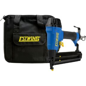 Estwing EBR50 Pneumatic 18-Gauge 2" Brad Nailer with Adjustable Metal Belt Hook, 1/4" NPT Industrial Swivel Fitting, and Bag