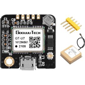 2pcs GT-U7 GPS Module Navigation Satellite Positioning NEO-6M Arduino GPS Receiver Compatible with 51 Microcontroller STM32 Arduino UNO R3 with Antenna High Sensitivity Suitable for Vehicles