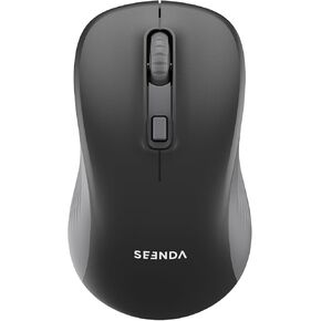 seenda Wireless Mouse, Bluetooth Mouse for Laptop - Dual Mode (Bluetooth + 2.4G USB) Computer Mouse Compatible with MacBook, Windows Computers/Laptops - Black