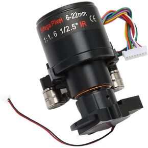 Fixed Iris Lens, Auto Focus Motorized Zoom Lens 6-22mm Focal Length for Camera