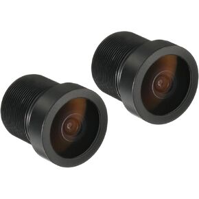 uxcell 2.1mm CCTV Camera Lens 5MP F2.0 FPV Wide Angle Security Camera Lens M12 Threaded Dia for IP Camera Panoramic, Black 2Pcs