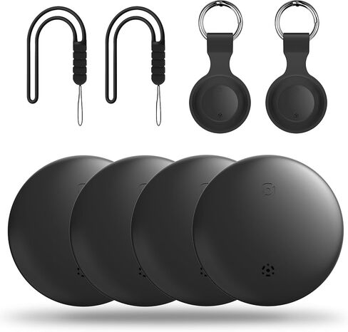 Air Tracker Tags,Luggage Tracker Key Finder Item Locator Works with Apple Find My (iOS only),Track Your Keys, Wallet, Suitcase,Bicycle,IP67 Waterproof,with Case w. Keychain (2-Pack) in Kuwait