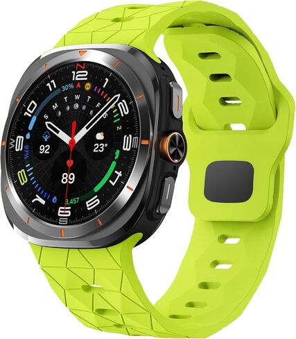 Silicone Breathable Sport Bracelet Compatible with Samsung Galaxy Watch Ultra 47mm(2024), No Gap Rugged Engraved Replacement Strap for Men Women in Saudi Arabia