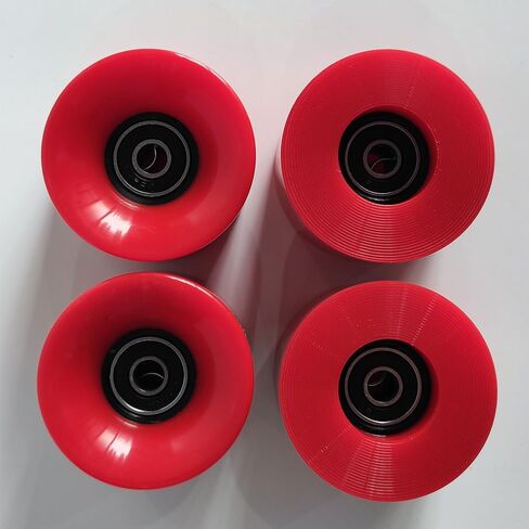 60mm Cruiser Wheels 80A Contains ABEC-9 Bearings and Spacers,Skateboard Riser Pads,Skateboard Hardware Screws Bolts,fit for Your Cruiser Skateboards,Penny Board -Black in Saudi Arabia