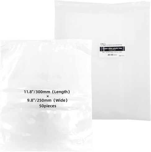 5.9"x 5.9"（50 Count）Frosted Clear Plastic Bags Frosted Clear Plastic Bags,Resealable Polypropylene Poly Bags for Packaging,Self Seal & Reinforced -Storage Bags with Slider Closure(Transparent type) (5.9 x 5.9) in Saudi Arabia