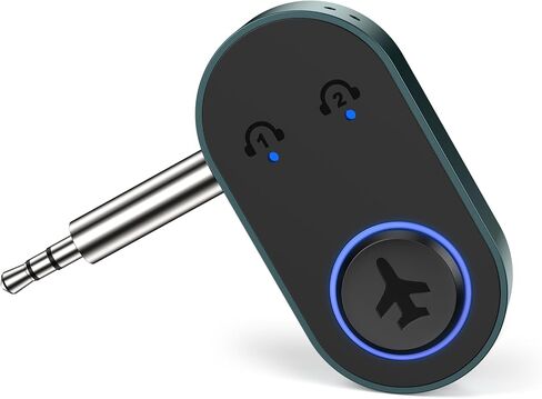 محول بلوتوث Aux من LOFICOPER للسيارة، جهاز استقبال إرسال بلوتوث 5.3، محول صوت بلوتوث، جهاز استقبال موسيقى عازل للضوضاء مع عمر بطارية 16 ساعة، اتصال مزدوج للستيريو المنزلي، تلفزيون in Kuwait