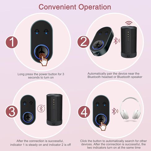 محول بلوتوث Aux من LOFICOPER للسيارة، جهاز استقبال إرسال بلوتوث 5.3، محول صوت بلوتوث، جهاز استقبال موسيقى عازل للضوضاء مع عمر بطارية 16 ساعة، اتصال مزدوج للستيريو المنزلي، تلفزيون in Kuwait