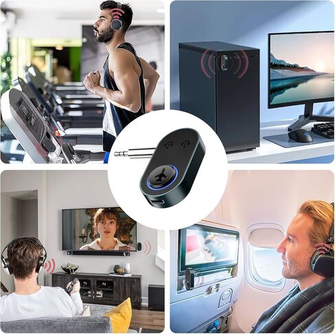 محول بلوتوث Aux من LOFICOPER للسيارة، جهاز استقبال إرسال بلوتوث 5.3، محول صوت بلوتوث، جهاز استقبال موسيقى عازل للضوضاء مع عمر بطارية 16 ساعة، اتصال مزدوج للستيريو المنزلي، تلفزيون in Kuwait