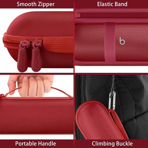 Aenllosi Hard Case for Beats Pill - Speaker Champagne Gold | EVA case construction, Water-resistant design, Dust-resistant design, Case only in Kuwait