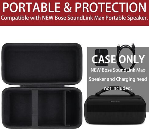 khanka Hard Case Replacement for New Bose SoundLink Max Portable Speaker,Case only(Black). in Saudi Arabia