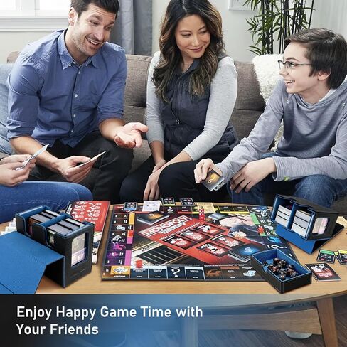 صندوق سطح السفينة TiMOVO MTG، صندوق سطح بطاقة قائد MTG مع شاشة عرض قائد وصينية النرد تناسب أكثر من 400 بطاقة بدون أكمام، حقيبة تخزين جلدية مغناطيسية مع 6 فواصل لبطاقات TCG CCG السحرية، أسود + أرجواني in Kuwait